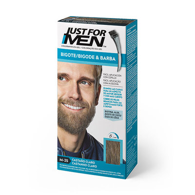 JUST FOR MEN Tinte bigote y barba castaño claro 
