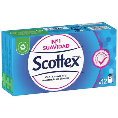 SCOTTEX Pañuelos de papel 12uds 