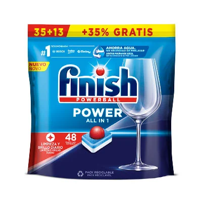 FINISH Detergente lavavajilllas pastillas todo en 1 35 unidades 