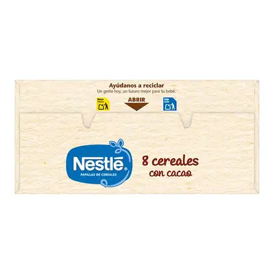 PAPILLAS NESTLE Junior 8 cereales con cacao papilla infantil 475 gr 