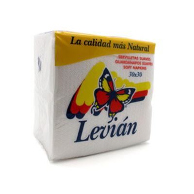 LEVIAN SERVILLETAS 1-CAP BL 30X30 70 UN