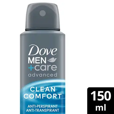 DOVE Men+care aerosol para hombre clean comfort 72h 150 ml 