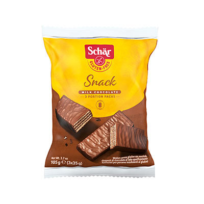 SCHAR Galletas snack chocolate sin gluten 105 gr 