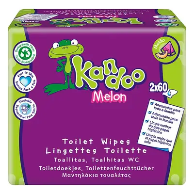 KANDOO Recambio toallitas wc melón 120 unidades 