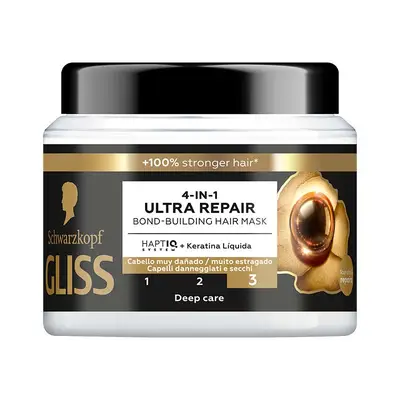 GLISS Mascarilla reparadora ultimate repair cabello seco y dañado 400 ml 