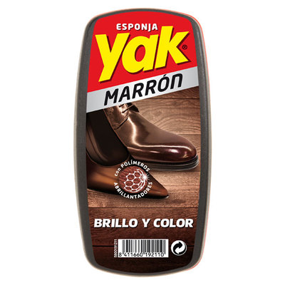 YAK Esponja calzado brillo y color marrón 