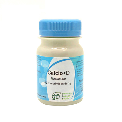 GHF Calcio + vitamina d masticable 1 gr 100 comprimidos 