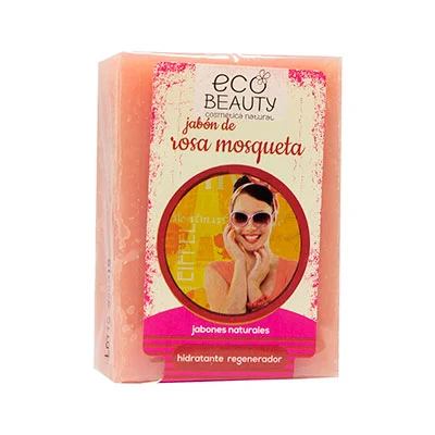 ECOBEAUTY Jabón de rosa mosqueta eco hidratante y regenerante pastilla 100 gr 