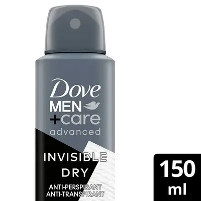 DOVE Men+care aerosol para hombre invisible dry 72h 150 ml 