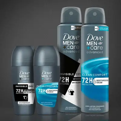 DOVE Men+care aerosol para hombre invisible dry 72h 150 ml 