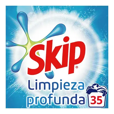 SKIP Detergente lavadora en polvo con aceleradores de lavado 35 dosis 