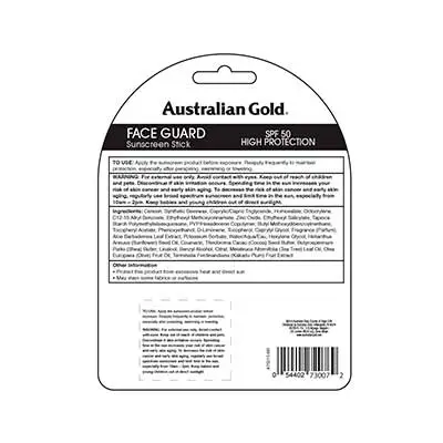 AUSTRALIAN GOLD FACE GUARD SPF50 14G