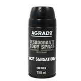 AGRADO Desodorante ice sensation men 150 ml spray. 
