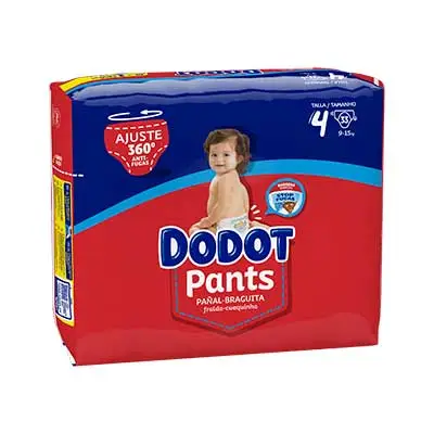 DODOT Pants pañal & braguita unisex de 9 a 15 kg talla 4 caja 108
