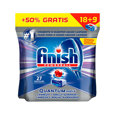 FINISH Quantum detergente lavavajillas pastillas 18 unidades 