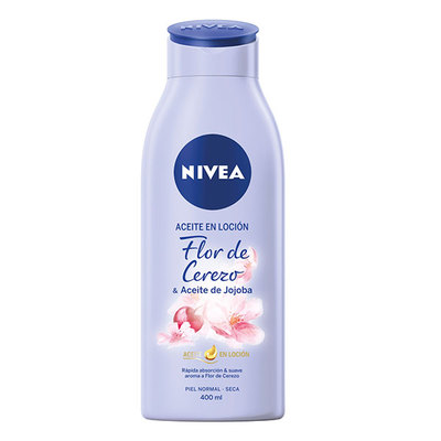 NIVEA Aceite en loción flor de cerezo y aceite de jojoba 400 ml 