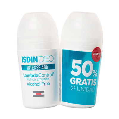 ISDIN Lambda control desodorante free roll on duo 2x50 ml roll on free 
