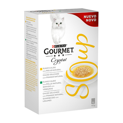 PURINA Gourmet comida para gatos soup pollo 4x40 gr 