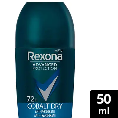 REXONA Advanced protection roll-on para hombre cobalt dry 72h 50 ml 
