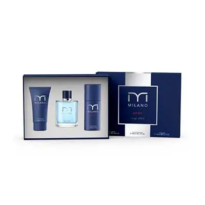 MILANO Set sport edt 100 ml vapo + deo 150 ml + after shave 
