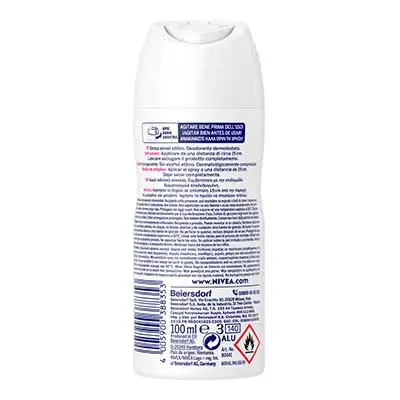 NIVEA Desodorante en spray black and white invisible pocket 100 ml 
