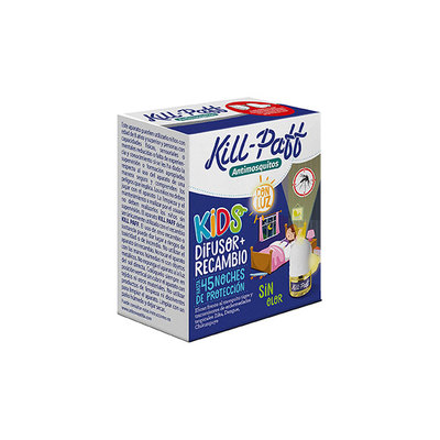 KILL PAFF Kids difusor + recambio antimosquitos sin olor 