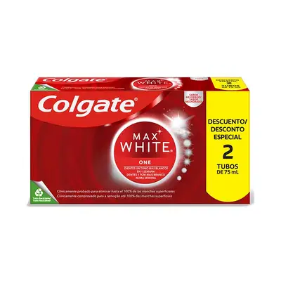 COLGATE MAX WHITE ONE CREMA DUPLO 75 ML