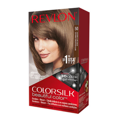 REVLON HAIR COLOR Colorsilk beautiful color tinte capilar 50 castaño claro ceniza 