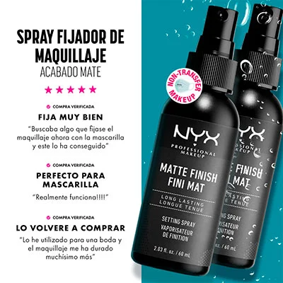 NYX PROFESSIONAL MAKE UP Spray Fijador de Maquillaje Profesional Acabado  Mate | Arenal