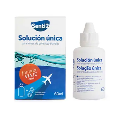 SENTI-2 Líquido para lentillas blandas tamaño de viaje 60 ml 