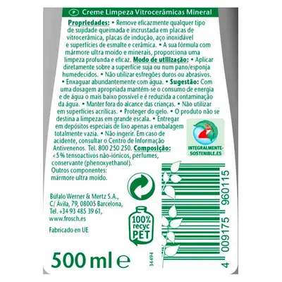FROSCH Crema para vitrocerámicas mineral 500 ml 