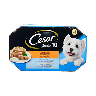 CESAR Comida para perro senior 4x150gr. 