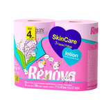 Papel higiénico skin care rosa 4 unidades 