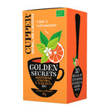 Infusión bio golden secrets honeybush, cúrcuma, cáscara de naranja y raíz de regaliz en bolsitas 20 unidades 