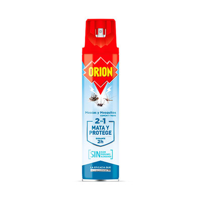 ORION Insecticida en spray para insectos voladores sin olor 2 en 1 600 ml. 