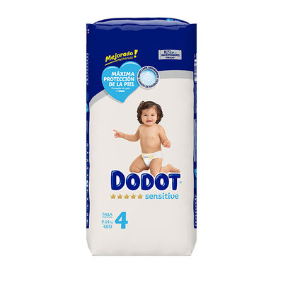 Pañal Dodot bebé seco talla 4 - 62 unidades