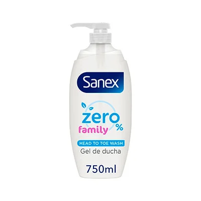 SANEX Gel de ducha zero% family con dosificador 750 ml 