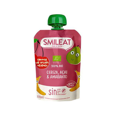 SMILEAT Eco 100 gr pouch cereza acai y amaranto con antioxidantes vitaminas y minerales 