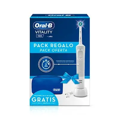 ORAL-B Set cepillo eléctrico vitality pro azul + pro expert pasta dental 75 ml + enjuague 500 ml 