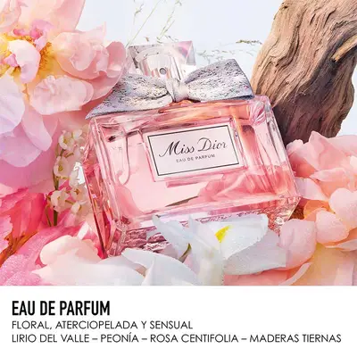 MISS DIOR EAU DE PARFUM <br>notas florales y frescas - lazo couture