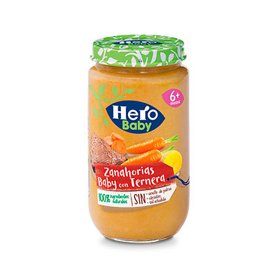 HERO Baby ternera con zanahoria tarrito 235 gr 