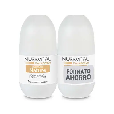 MUSSVITAL Lote dermactive desodorante nature 2x75 ml roll on 