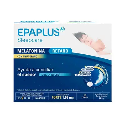 EPAPLUS Melatonina y triptófano forte retard 1,98 mg 60 comprimidos 