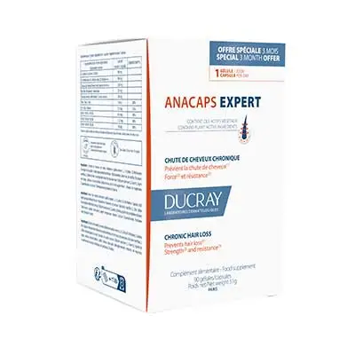 DUCRAY Anacaps expert ducray complemento alimenticio anticaída 90 caps. 