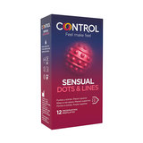 Preservativos sensual dots & lines 12 unidades 